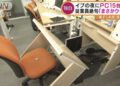 Como o escritório foi encontrado no dia 25 de dezembro pela manhã. Foto: Asahi TV.