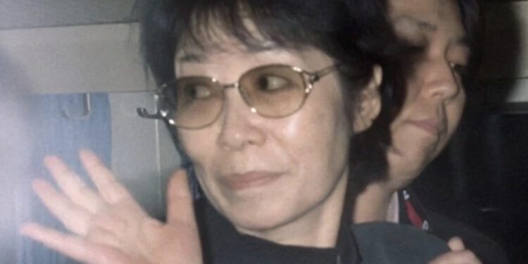 Fusako Shigenobu na época da prisão nos anos 2000. Foto: Divulgação.