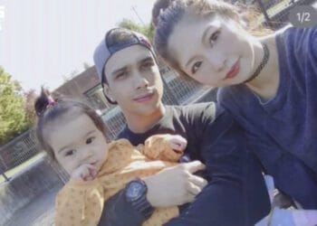 Anderson com a esposa e a filha, assassinadas em casa. Reprodução / MBS