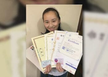 Seika Ui só tem 16 anos, mas já possui 28 qualificações profissionais. Reprodução/FNN.