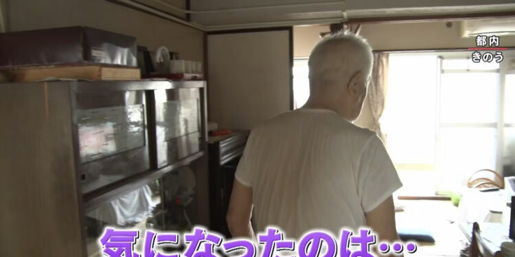 Yoshinosuke Horikoshi, de 83 anos, não ligou o ar-condicionado nenhuma vez este ano. Reprodução / Fuji TV.