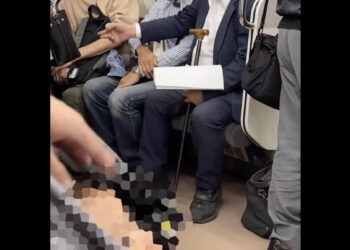 Imagem do idoso que gerou o transtorno no trem. Reprodução / J-Cast.