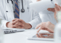 Japão registra quase 500 casos de sarampo em 2026 e acende alerta das autoridades - ThingsOut Medical team in a consultation, hands folded on a table with a laptop and patient forms.