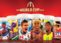 McDonalds entra no clima da Copa com pratos do Japão e copos colecionáveis de ídolos do futebol - ThingsOut Limited edition McDonald's FIFA World Cup Meal cups featuring illustrated football players against a red backdrop, promoting a busy promo rail.