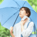 Calor extremo faz número de casos de insolação triplicar em apenas uma semana no Japão - ThingsOut Woman holding a large blue umbrella in a park, wiping sweat from her neck with a towel under bright greenery.