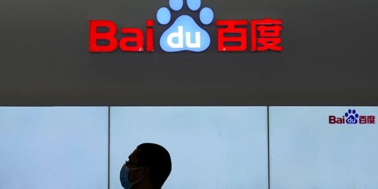 Logo da Baidu em conferência de tecnologia em Wuzhen, China