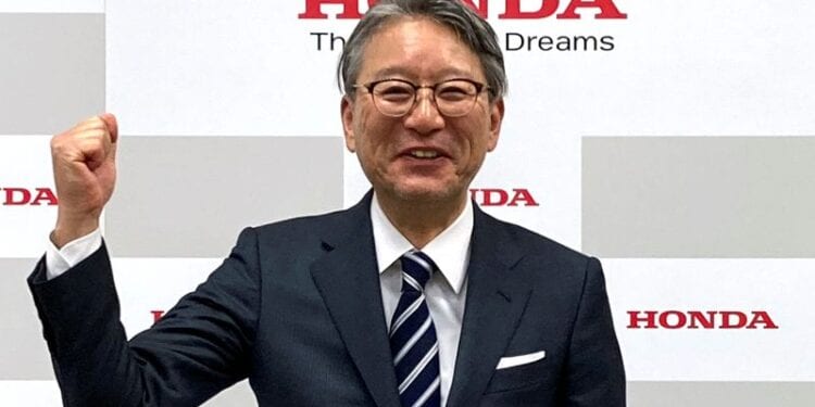 Honda Motor Co. next CEO Toshihiro Mibe poses for a photograph during a news conference in Tokyo