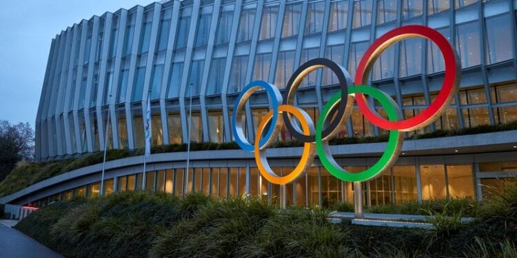 FILE PHOTO: The Olympic rings are pictured in front of the International Olympic Committee (IOC) in Lausanne