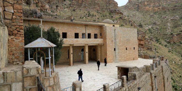 A view of Rabban Hormizd Monastery is seen in Alqosh